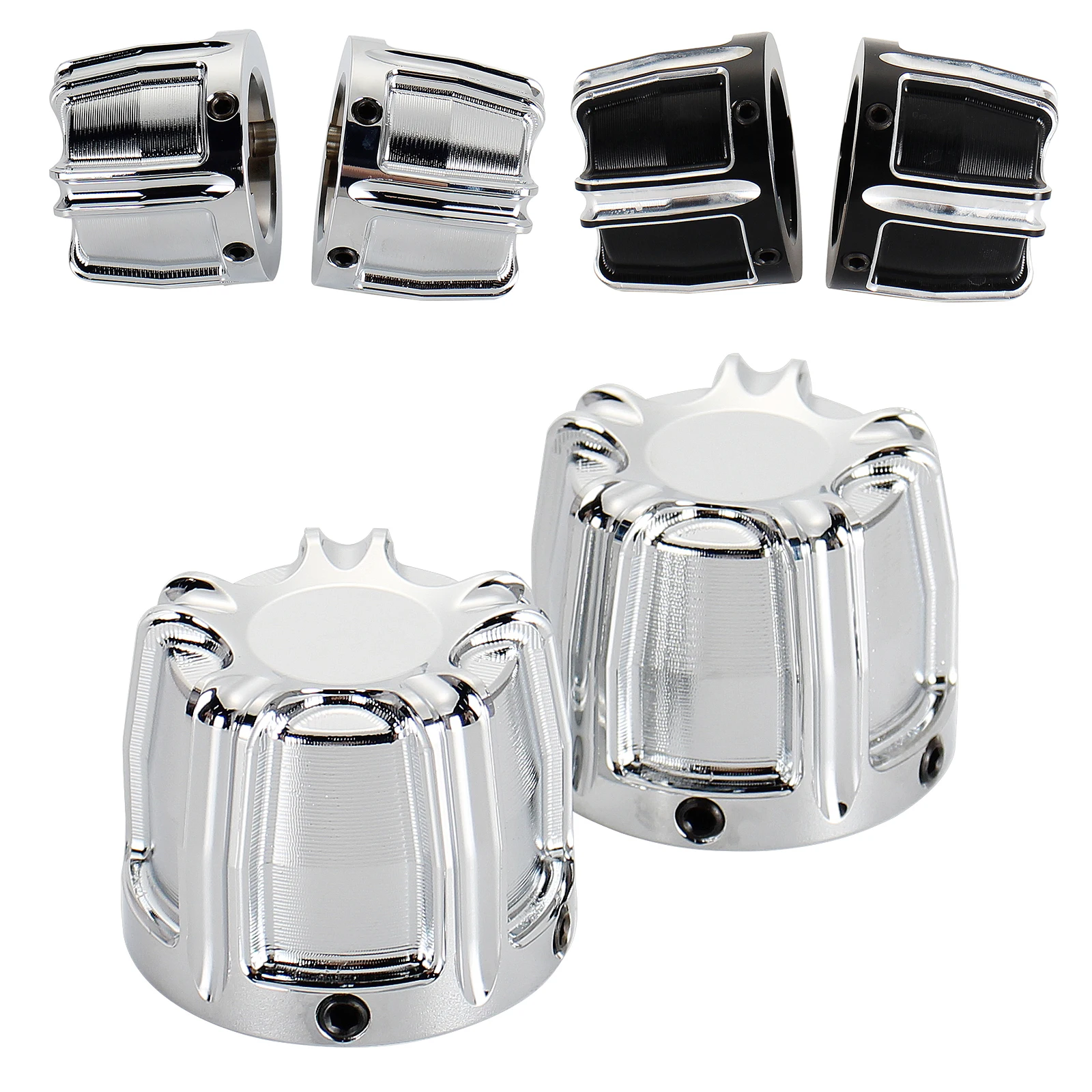 

2x 29MM Inner Diameter Front Axle Nut Covers Cap Aluminum For Harley-Davidson XL Trike Models 2008-later Dyna 08-2017 Motorcycle