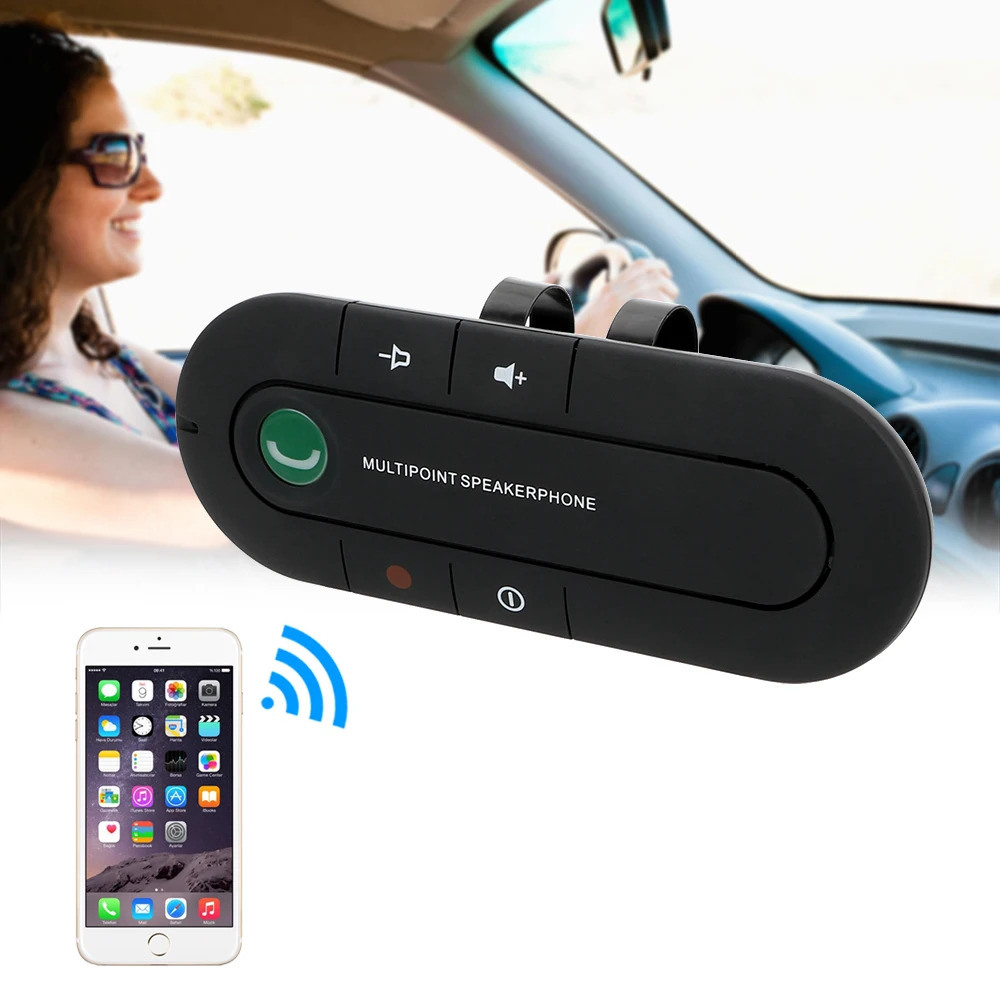

Bluetooth Receiver Wireless Speakerphone Interior Parts Audio Adapter Auto Stereo Mp3 Player Sun Visor Clip Handsfree Car Kit