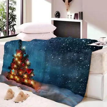 

Christmas Tree Thin Blanket For Bed Super Soft Throw Blanket Art Beach Towel Throw Travel Couch Quilt Cover Bedspread Cartoon