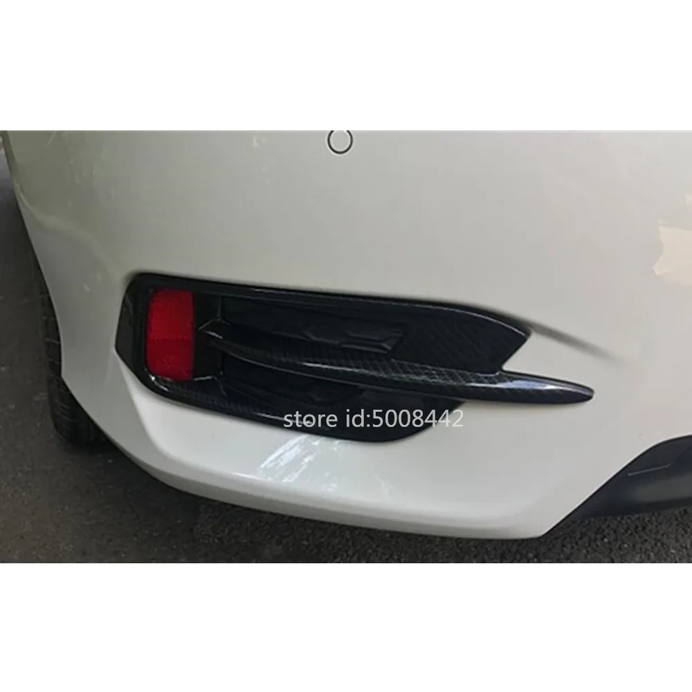 Для Honda civic 10th sedan автомобильный детектор карбоновая отделка задний хвост лампа заднего противотуманного фонаря рамка формовочные капоты 2 шт