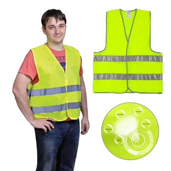 

Safety Vests Reflective Tops Unisex Reflective Safety Vest For Motorcycle Car Night Rider Breathable Reflective Car Tape Styling