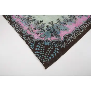 

175x277 Cm Green Handmade Over Dyed Rug-6x9 Ft