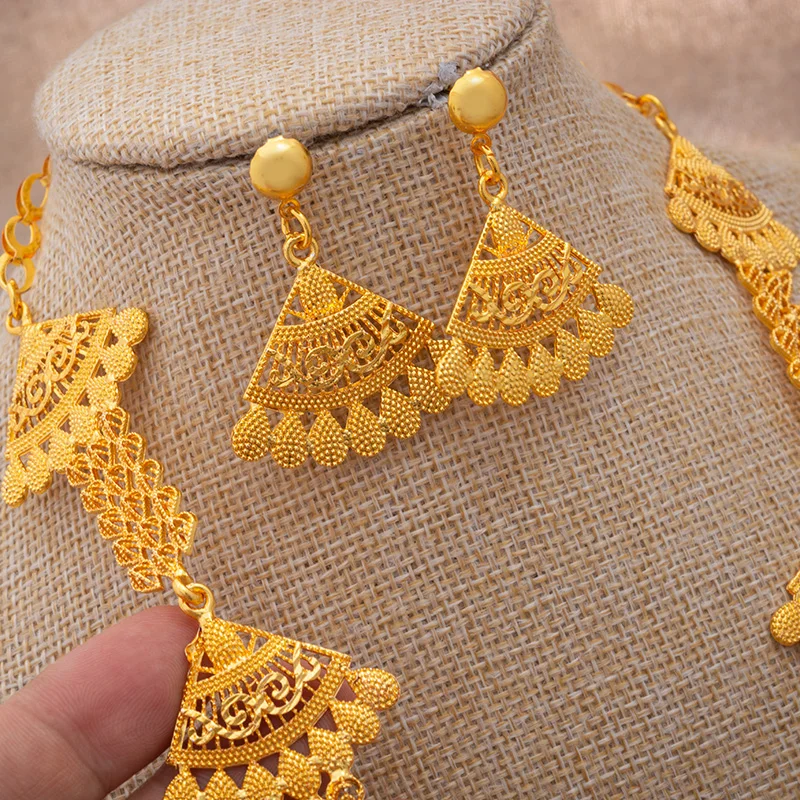 24k Ethiopia Jewelry Set Necklace 