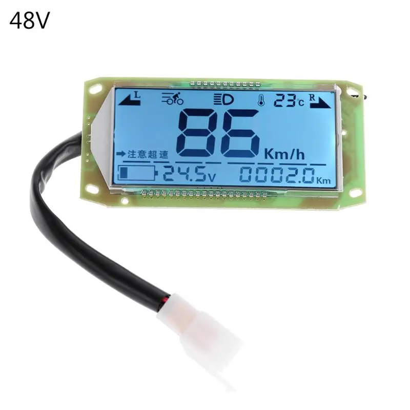 

Digital Electric Motorcycle Speedometer Odometer Voltmeter Dashboard 48V 60V 72V