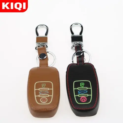 

Car Leather Key Cover Case Auto Key Cover Holder Protector Accessories for Audi A3 A5 Q3 Q5 Q7 A6 C5 C6 A4 B6 B7 B8 TT 80 S6