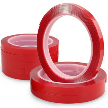 

Acrylic Red Transparent Silicone Double Sided Tape Sticker For Car High Strength No Adhesive Sticker