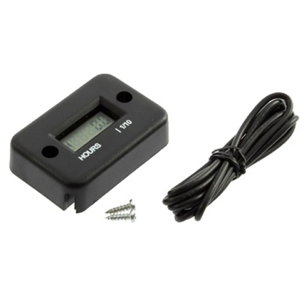 Waterproof Inductive Digital Hour Meter for Bike Motorcycle ATV Snowmobile Marine Boat Ski Dirt Gas Engine 12V Hot Drop Shipping