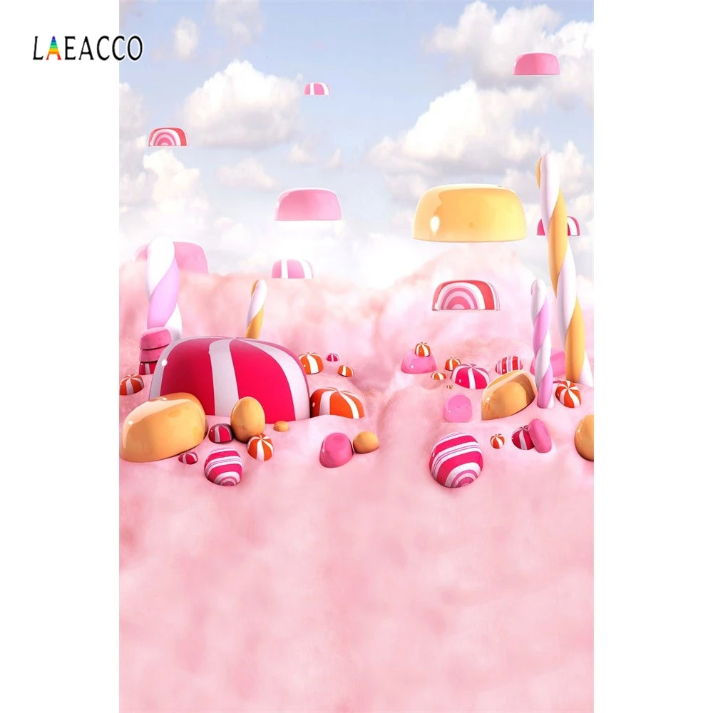 Laeacco фоны для фотосъемки новорожденных детей с изображением облаков конфет