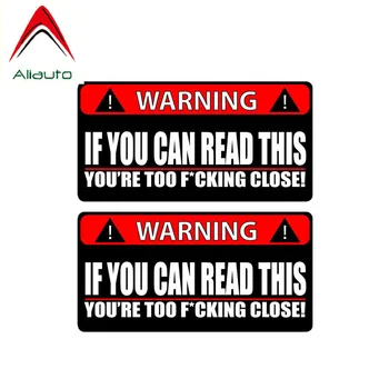 

Aliauto 2 X Warning Car Sticker If You Can Read This Youre Too Close PVC Funny Decal for Renault Opel Seat Vw Nissan Gt,14cm*7cm