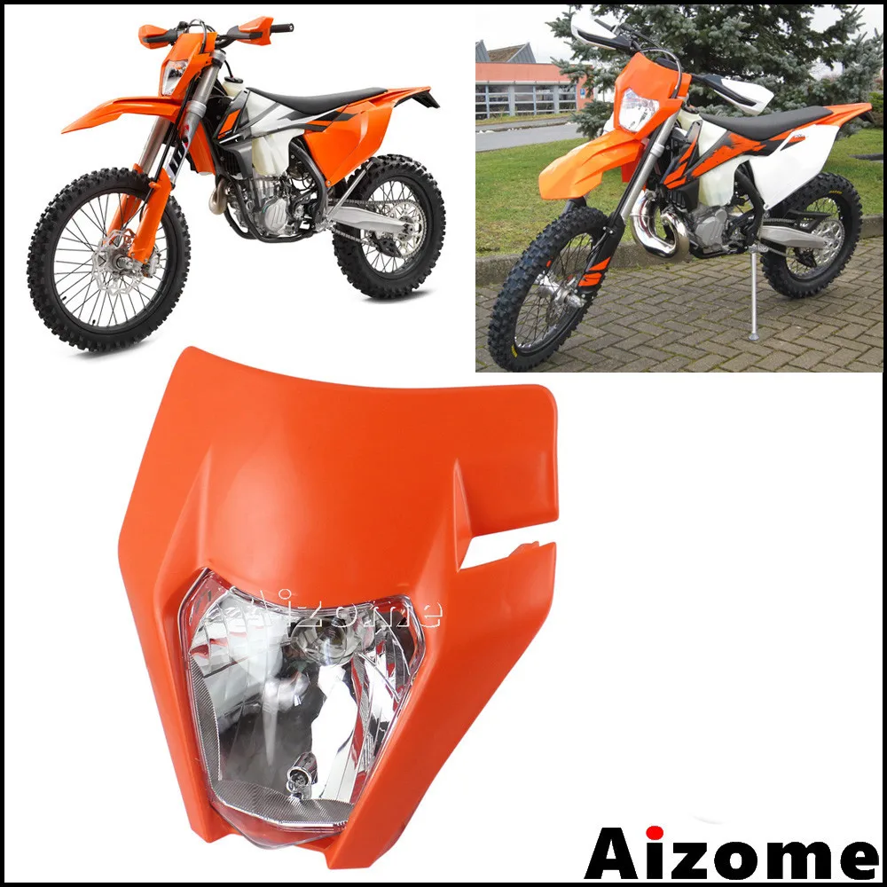 Противотуманная фара H4 для мотоцикла оранжевая Kawasaki Yamaha Suzuki Honda Ducati EXC XC Enduro