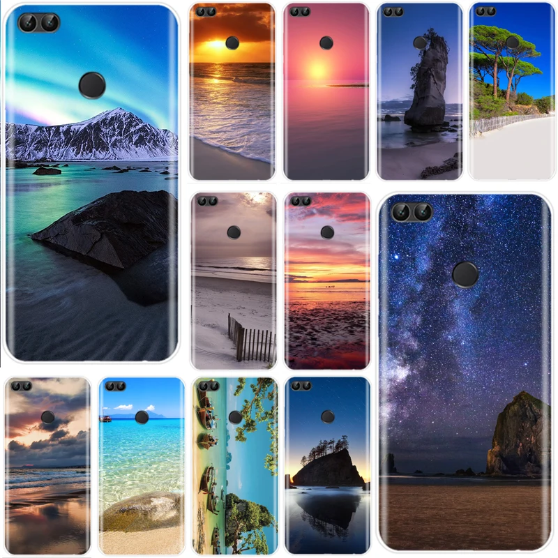 Clear Sea Sky Sandy beach Cover Soft Silicone TPU Phone Case For Huawei P9 P10 P20 P30 lite PRO PLUS | Мобильные телефоны и