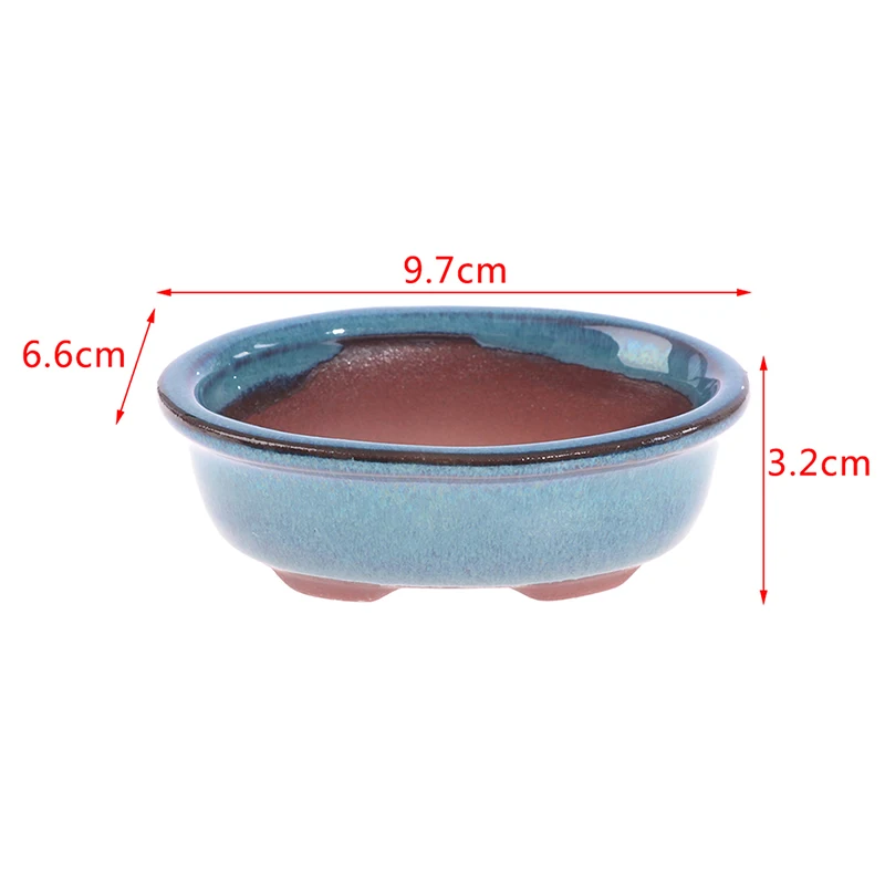 Chinese Style Bonsai Pots Breathable Stoneware Bonsai Pots With Holes Chinese Style Bonsai Training Flowerpot Ceramic Crafts