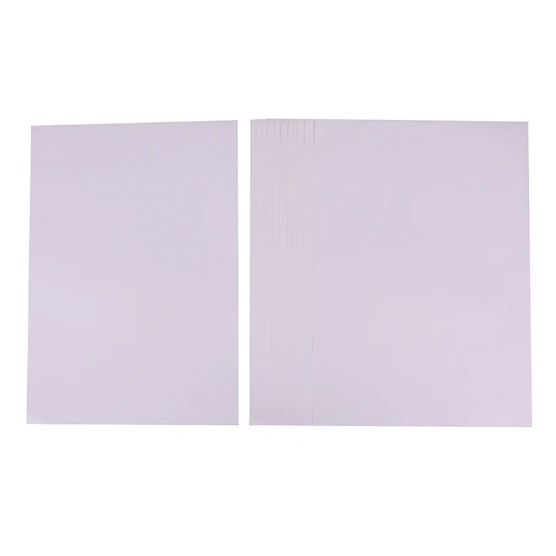 10 unids/set autoadhesiva de la etiqueta engomada de la etiqueta 210mm x 297mm A4 brillante y Matt Kraft pegatina adhesiva para impresora copiadora de papel artesanal