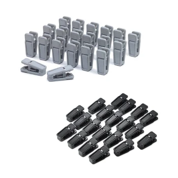 

Pack of 20 ic Non-slip Skidproof Trousers Clothes Clip for Slim-Line Hangers (Black)