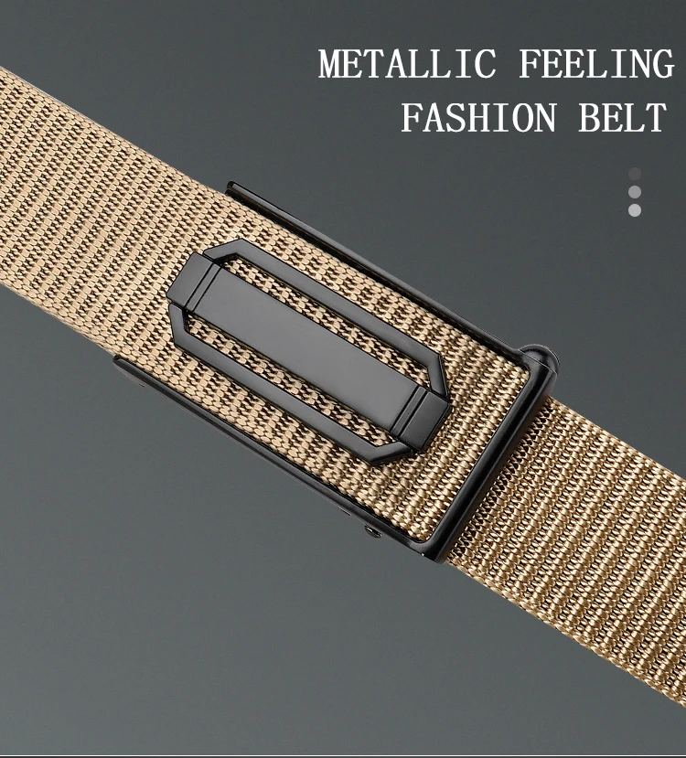 mens brown leather belt Men's canvas belt high quality nylon alloy buckle leisure sports belt automatic buckle 125cm high quality unisex leather belt price