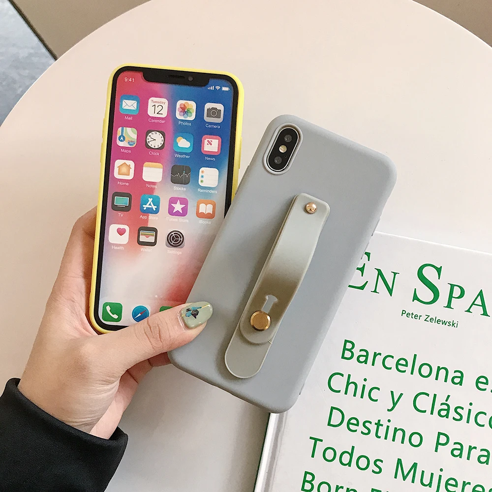 Однотонный кольцевой чехол для телефона для iphone 11 11PRO 11PRO MAX Модный чехол для телефона 6 6s 7 8PLUS X XS XR XSMAX