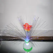 Светодиодный светильник s украшение ночной Светильник украшение оптического волокна Лампа Роза Ваза красочный светильник ing светильник Интерьер дизайн комнаты