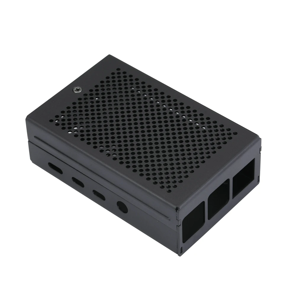 Алюминиевый Чехол Raspberry Pi 4 4B Модель B с охлаждающим вентилятором черный чехол металлический корпус для RPI 4 Модель B