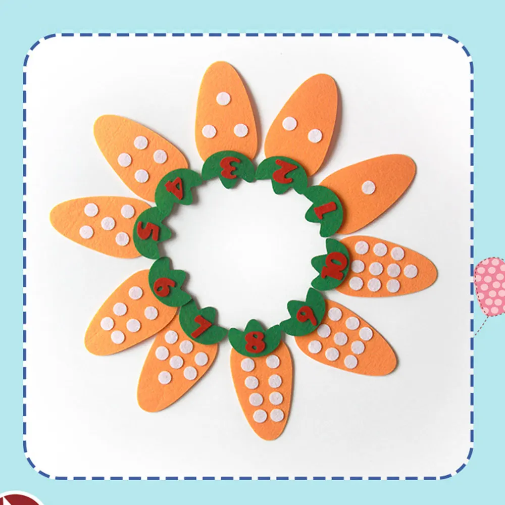 Kids Non-woven DIY make Math Toys baby Puzzle Handmade Kindergarten number Match Teaching Aids Gifts Montessori Educational Toy