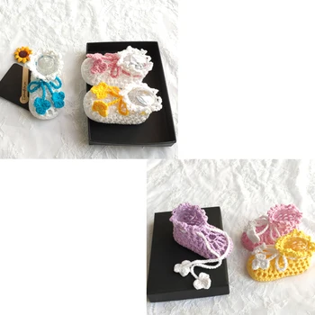 

QYFLYXUE Hand-made Summer hollowed-out lace princess shoes in solid color garden shoes