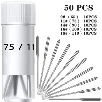 

50pcs Darning Machine Needles Stainless Steel Multi-size Blind Needle Popular Side Opening DIY Sewing Machine Needle High Qualit