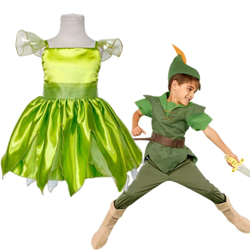 Fairy Wings Halloween Costume 2022 2022 Newest Halloween Cosplay Girls Party Inspired Tinker Bell Green Fairy Tinkerbell Princess Dress Costumes With Wings Sets Aliexpress