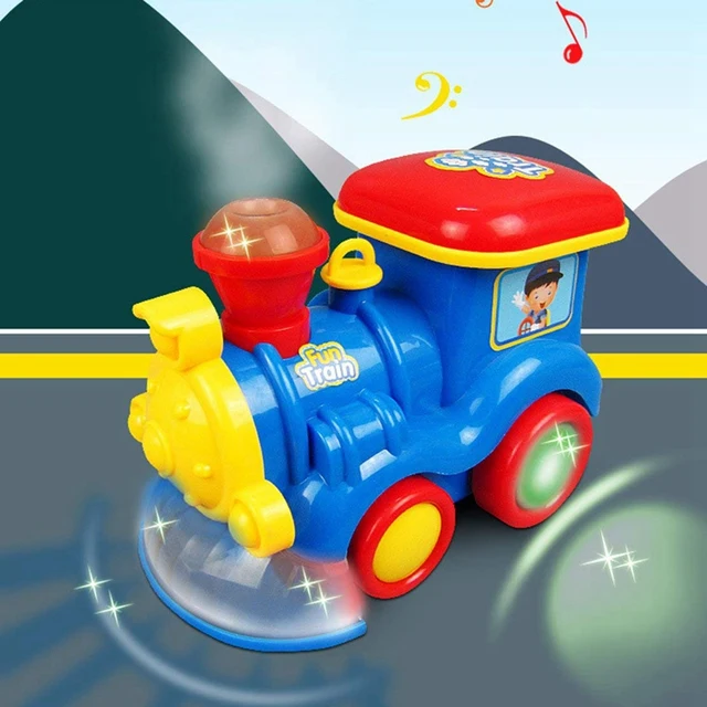 Go Steam Train Locomotive for Kids - Classic Battery Operated Toy Engine Car with Smoke, Lights and Sound (Realistic Water Vapor 3