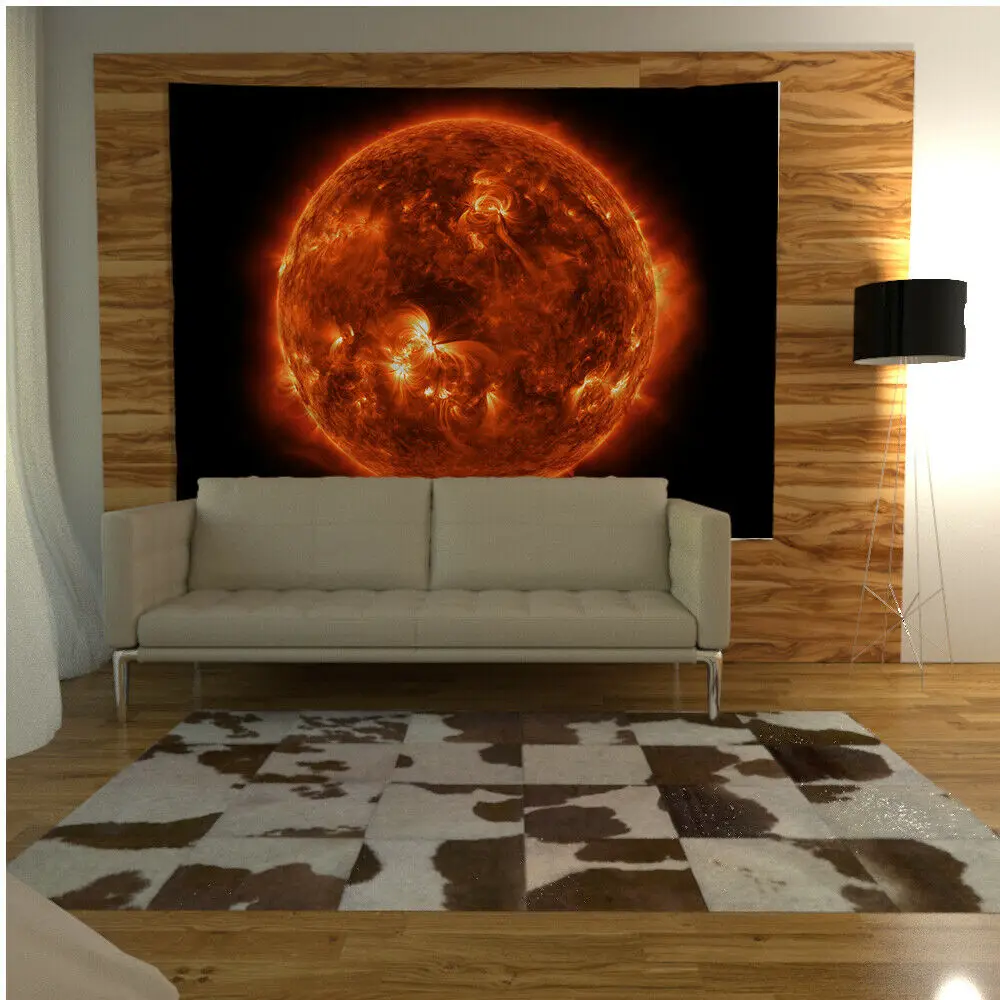 Sun planet гобелен искусство настенные диван стол кровать Обложка домашний декор