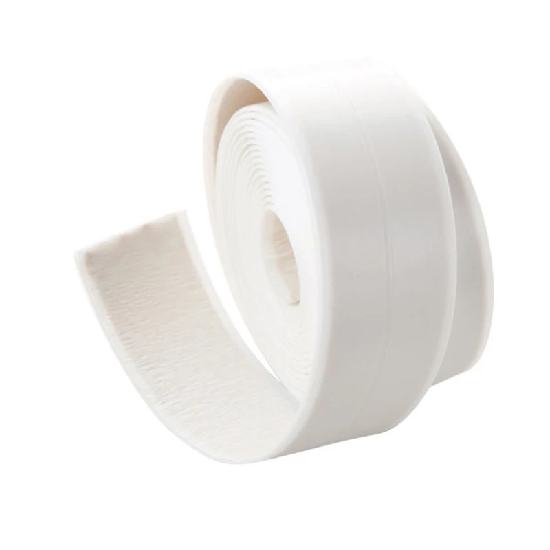 3.2mx38mm Bathroom Shower Sink Bath Sealing Strip Tape White PVC Self adhesive Waterproof Wall sticker for Bathroom Kitchen