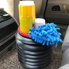 Прочный автомобильный мешок для мусора Складной автомобильный держатель для мусора для путешествий