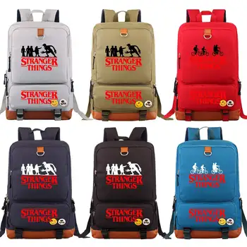 

New Weird Stranger Things Demogorgon Boy Girl Book School bag Women Bagpack Teenagers Schoolbags Men Student Patchwork Backpack