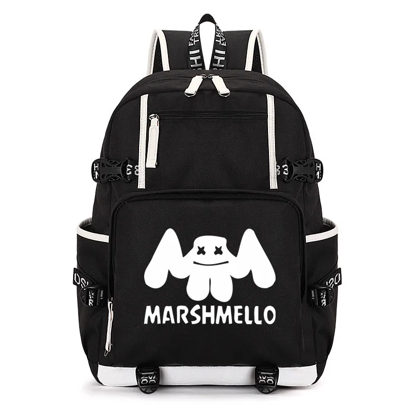 Marshmello DJ Monsta USB порт рюкзак сумка Улыбка повседневная мужская и женская школьная Студенческая книга сумки рюкзак для ноутбука мальчик девочки подарок путешествия