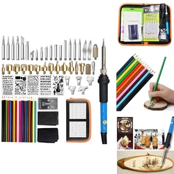 Kit de gravure sur bois, 71 pièces, gaufrage/sculpture/soudure à température réglable, travaux manuels 