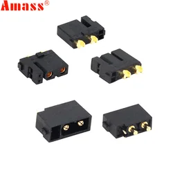 Amass – fiche plaqué or mâle XT30(2 + 2) femelle XT30PB(2 + 2) avec broche de Signal XT30U Aapter pour modèle d'avion Drone RC 5/10/20 paires 