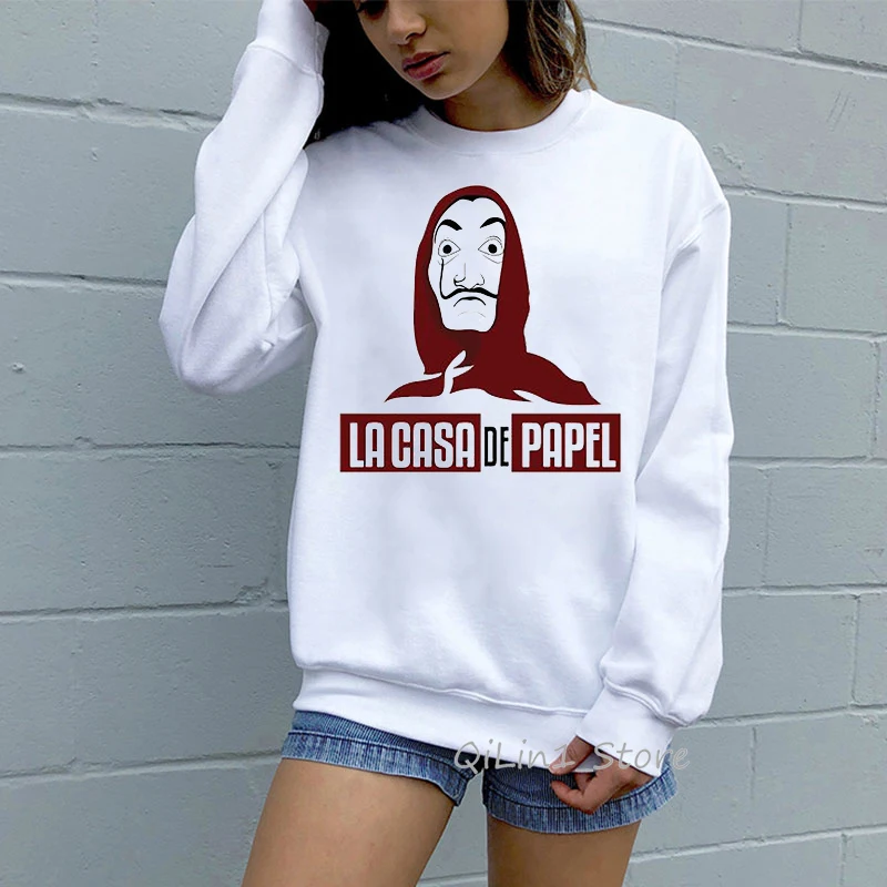  The House of Paper funny hoodies women men Money Heist sweat femme La Casa De Papel jumper long sle