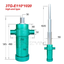Ferramenta hidráulica de camada única, tipo luva, cilindro hidráulico, caminhão basculante pesado, acessórios de topo de levantamento 1020mm