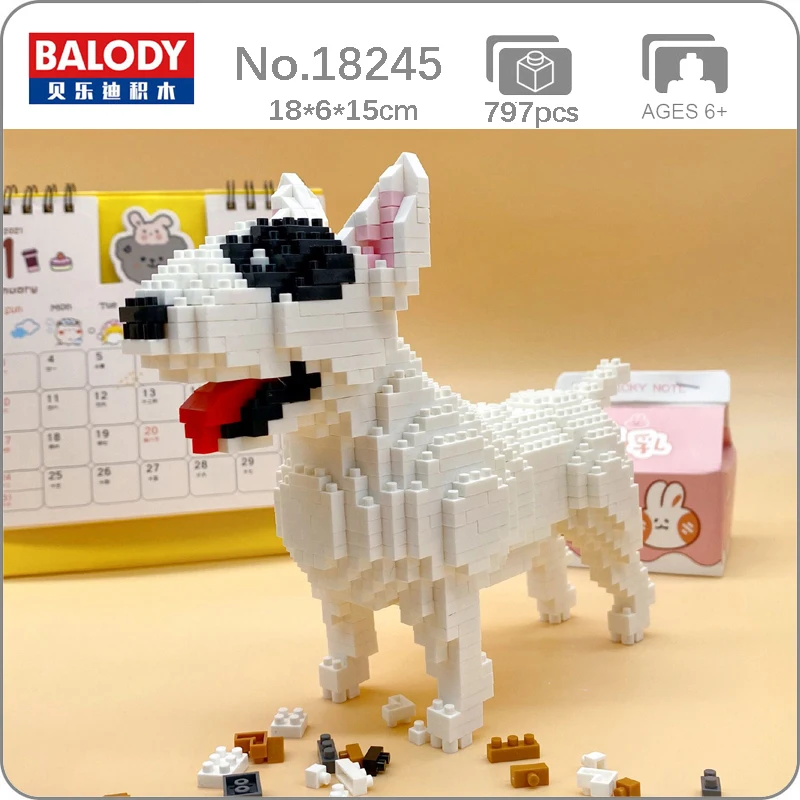 Balody 18245 Американский питбулл терьер собака животное домашнее 3D модель DIY Мини