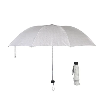 

Paradise Triple Folding Rain Sun Umbrella 8-Rib Windproof Waterproof UPF 50+ UV Protection Umbrella UVA Coating for Women Men