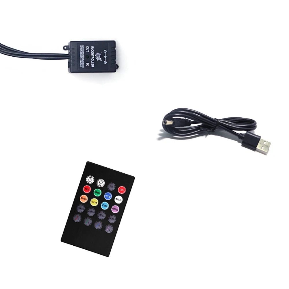 4 шт. автомобильный Стайлинг украшение свет USB беспроводной пульт дистанционного управления/приложение управление межкомнатный пол ног светодиодный RGB полосы водонепроницаемый 5 В
