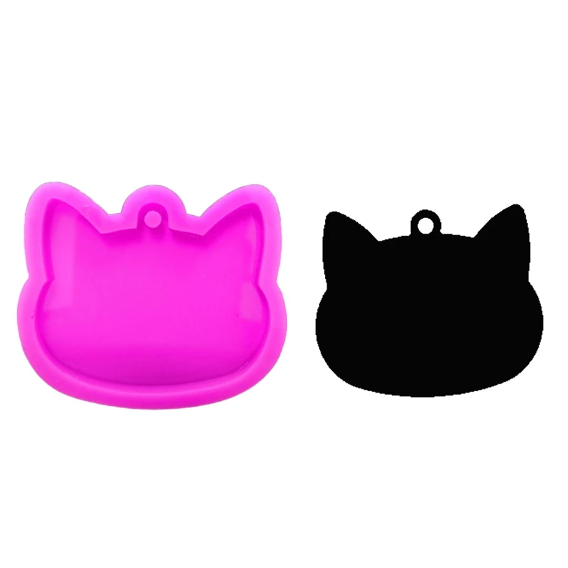

Cat Head Keychain Casting Silicone Mould DIY Crafts Jewelry Making Tool Crystal Epoxy Resin Mold