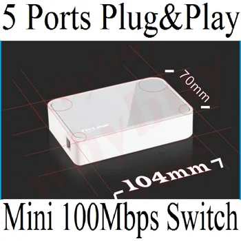 

TP-Link Plug&Play 5 RJ45 Ports Desktop Switch 100Mbps SOHO Ethernet Switcher Lan Hub Full Half duplex Exchange Fast Switcher