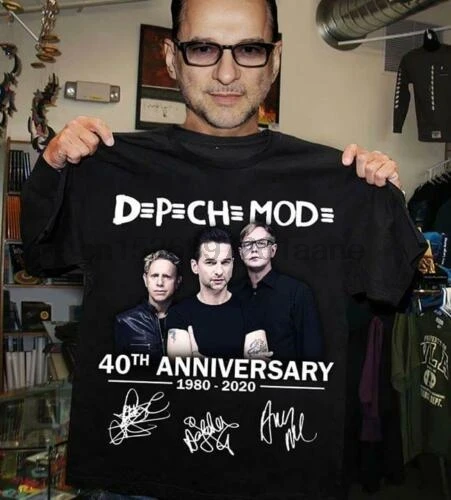 

Depeche 40th Mode Anniversary 1980 2020 T Shirt Black Cotton Men S-3XL
