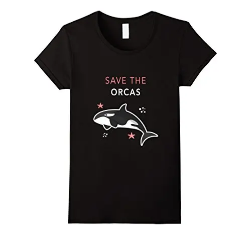 Женская уличная футболка Save The Orcas с принтом Защитника прав животных популярные