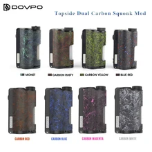 DOVPO Topside Dual Carbon Squonk Mod с чипом YIHI, костюм с двойной батареей 18650, макс. 200 Вт, электронная сигарета, коробка, мод против Drag 2/Double Barrel V3