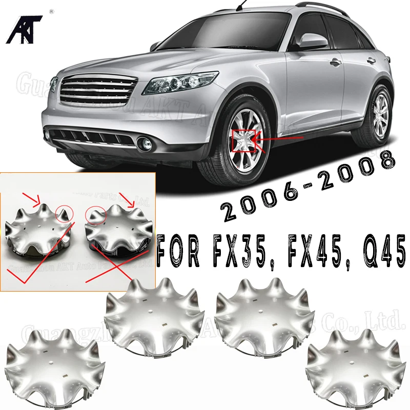 Колпачок центра ступицы колеса для 2006 - 2008 Infiniti FX45 Q45 окрашенный Hyper Silver 20 шт. P/N