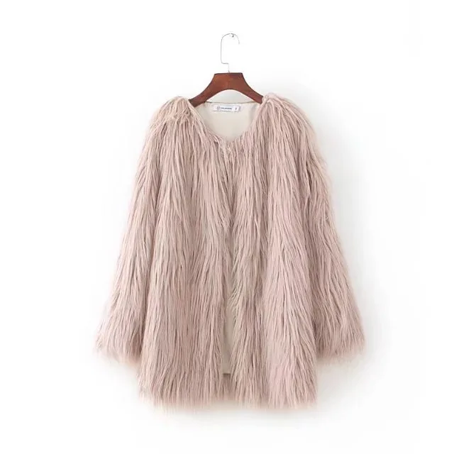 AliExpress женское платье в европейском и американском стиле, пальто с искусственным мехом, женское осеннее и зимнее Новое Стильное теплое пальто из искусственного меха