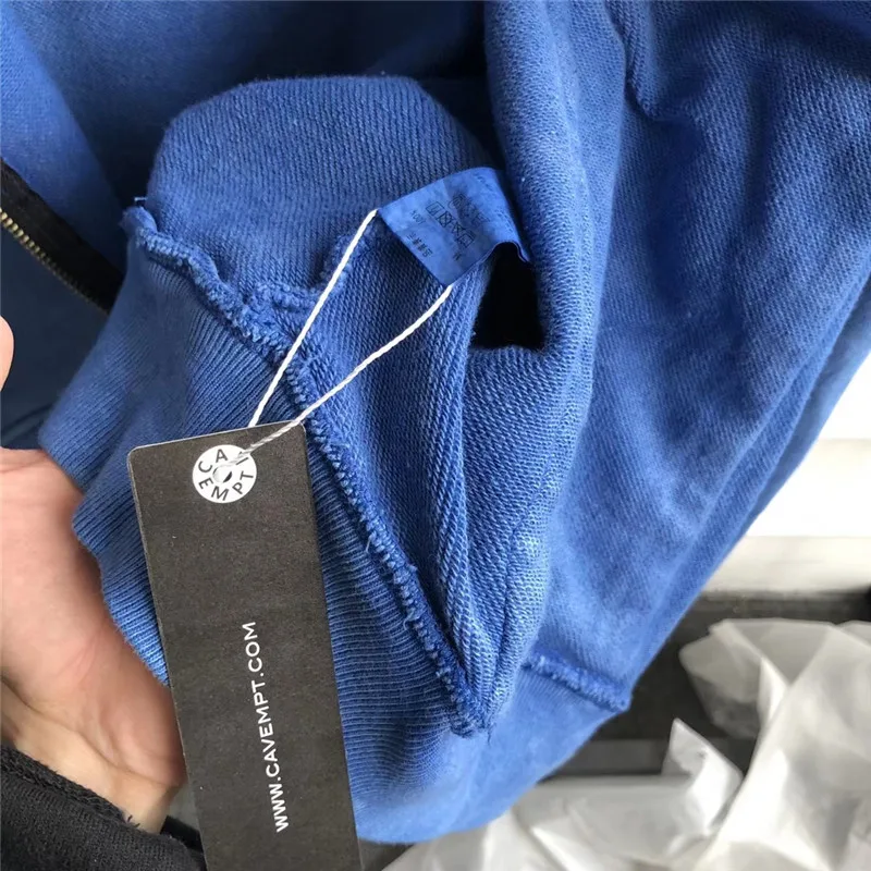 Модная Толстовка CAV EMPT c. E CE, высокое качество, уличная одежда, осень-зима, теплая, мохнатая, черная, с вышивкой, толстовки