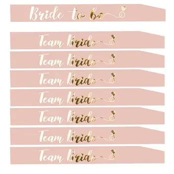 

Bride To Be Shoulder Strap Bride Team Rose Gold Should Straps Set Wedding Birthday Party Lady Hen Party Celebration Supplies