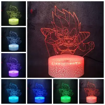 

Touch Remote Base Home Decor Desk Lamp Cartoon Pop Anime Movie Dragon Ball Saiyan Saga Goku Vegeta 3D USB Charge Night Light LED