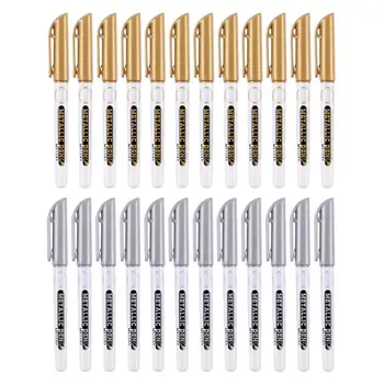 

12pcs DIY Metal Waterproof Permanent Paint Marker Pens Gold Silver Craftwork Pen Drawing School Supplies